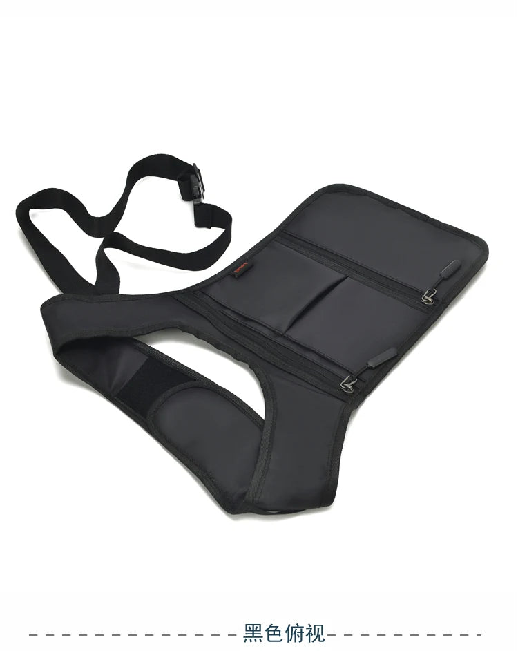 Fashion Casual Men's Tactical Waist Packs Underarm Bag Lightweight Nylon Close-fitting Hidden Vest Bag Functional Men Phone Bag