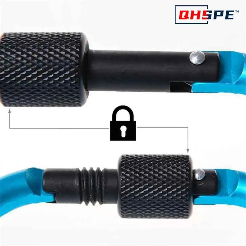 1pcs D Shape Hook Escape Supplies Carabiner Fast Hanging Nut Buckle Rock Outdoor Survival Gear Camp Mountaineering Ring Hook