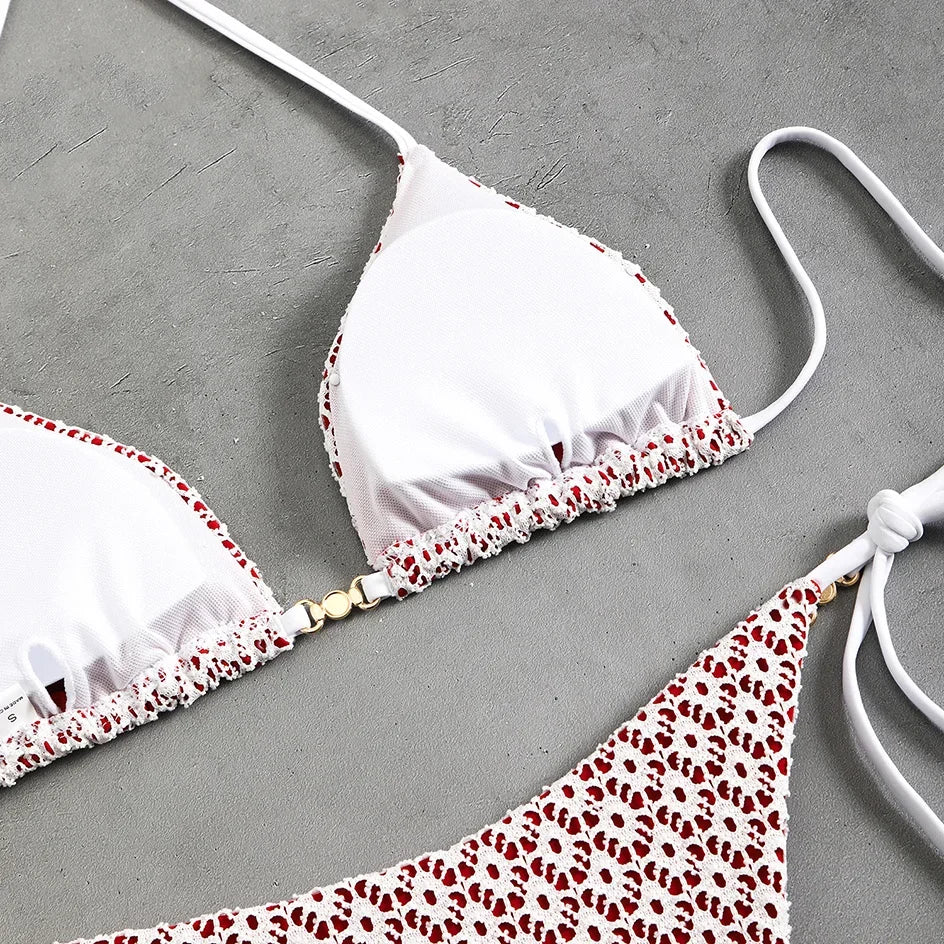 Sexy Micro Bikini 2025 Women Chain Swimsuit Female Swimwear Thong Bikinis Sets Brazilian Bathing Suit Beach Wear Lace Up Biquini