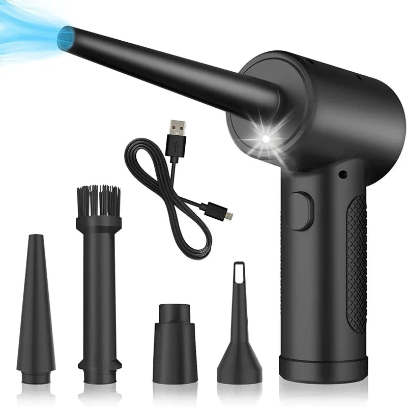Compressed Air Duster for Keyboard  Electric Air Blower Computer Cleaning Cordless Air Dust Cleaner for PC Crumbs Car