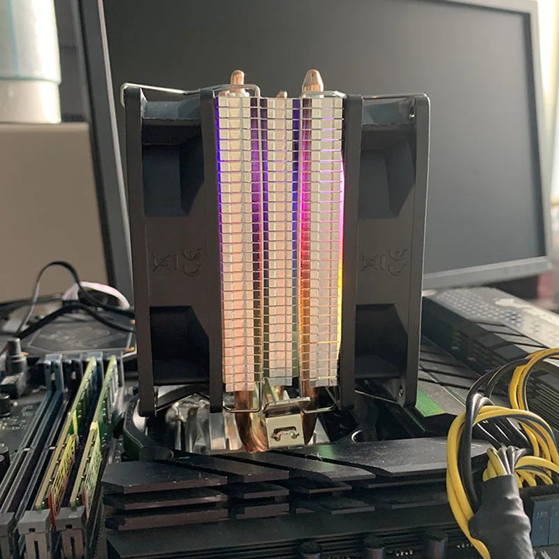 X99 RGB CPU air-cooled Cooler 3PIN/4PIN PC Processor Radiator For Intel LGA 1151 1155 1200 X99 1700 2011 AM5 AM3 AM4 Ventilador