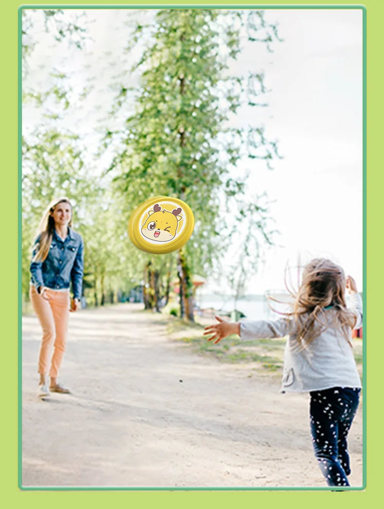 Kids Soft Rubber Frisbee Cartoon Flying Disc Safe Outdoor Sport Toy Parent-Child Game for Boys Girls Beach Backyard Family Play