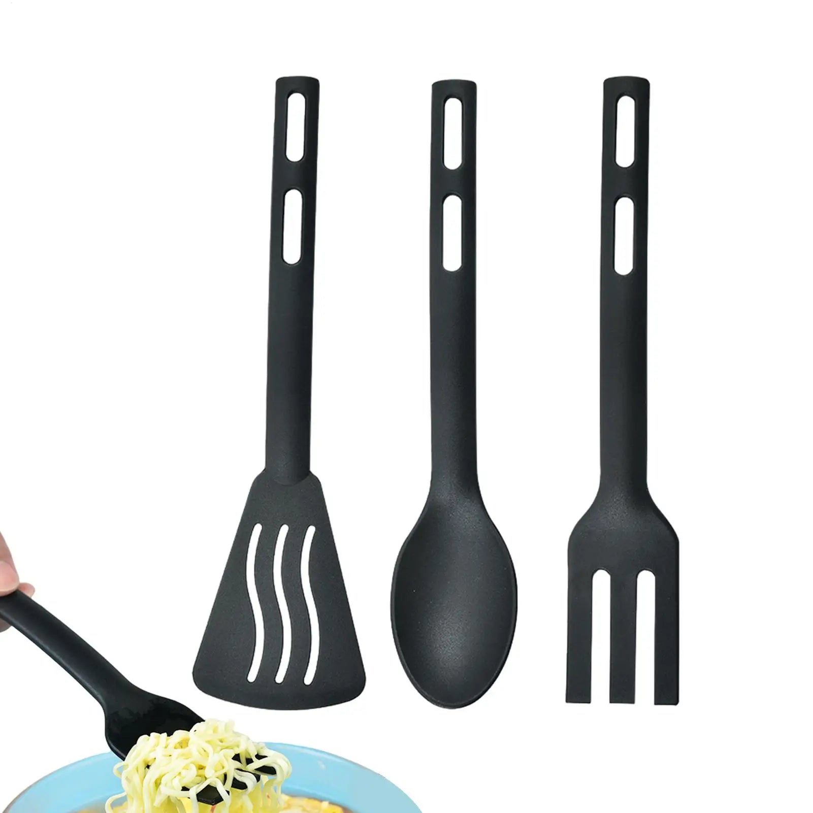 Kitchen Tool Set Nylon Cooking Tools Set Sturdy Cutlery Kit With Non-Stick Spatulas Comfortable Handle Cookware Accessories