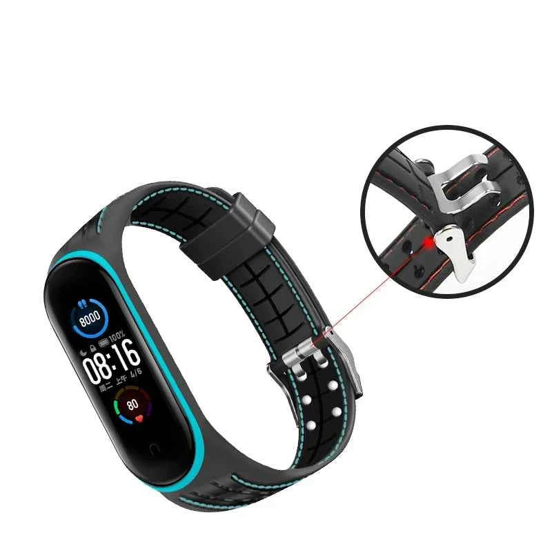 Strap for Mi Band 7 6 5 4 3 Watchband Sport Silicone Smartwatch Bracelet for Xiaomi Mi Band 6 4 7 5 Strap Accessories Wristband