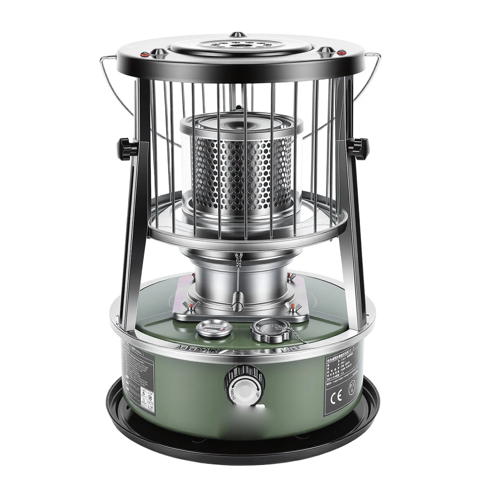 Kerosene Heater Adjustable Height Non Electric Portable 2 in 1 Stove Heater for Camping Garage Adjustable Height Kerosene Heater