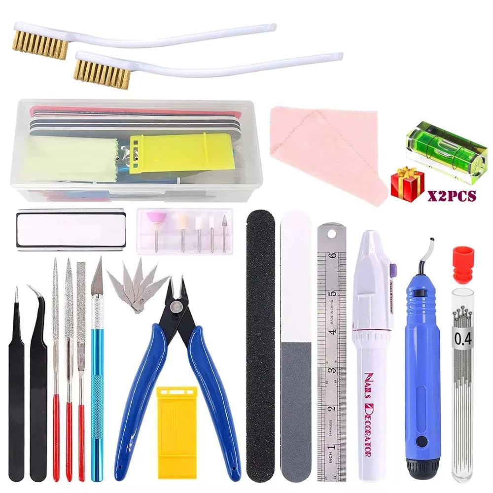 Multiple Models 3D Printer Tool Kit Trimming Knife Scraper Cleaning Needle Tweezers Pliers Deburring Kit DIY 3D Printing Tools