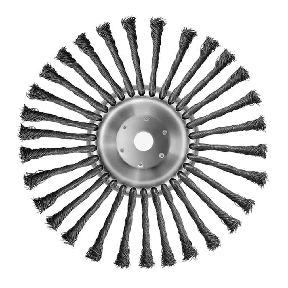 10 Inch Steel Wire Wheel Brush Universal Garden Grass Trimmer Head Removal Rust Weed Brush Cutter Head Lawn Mower Brush Cutter