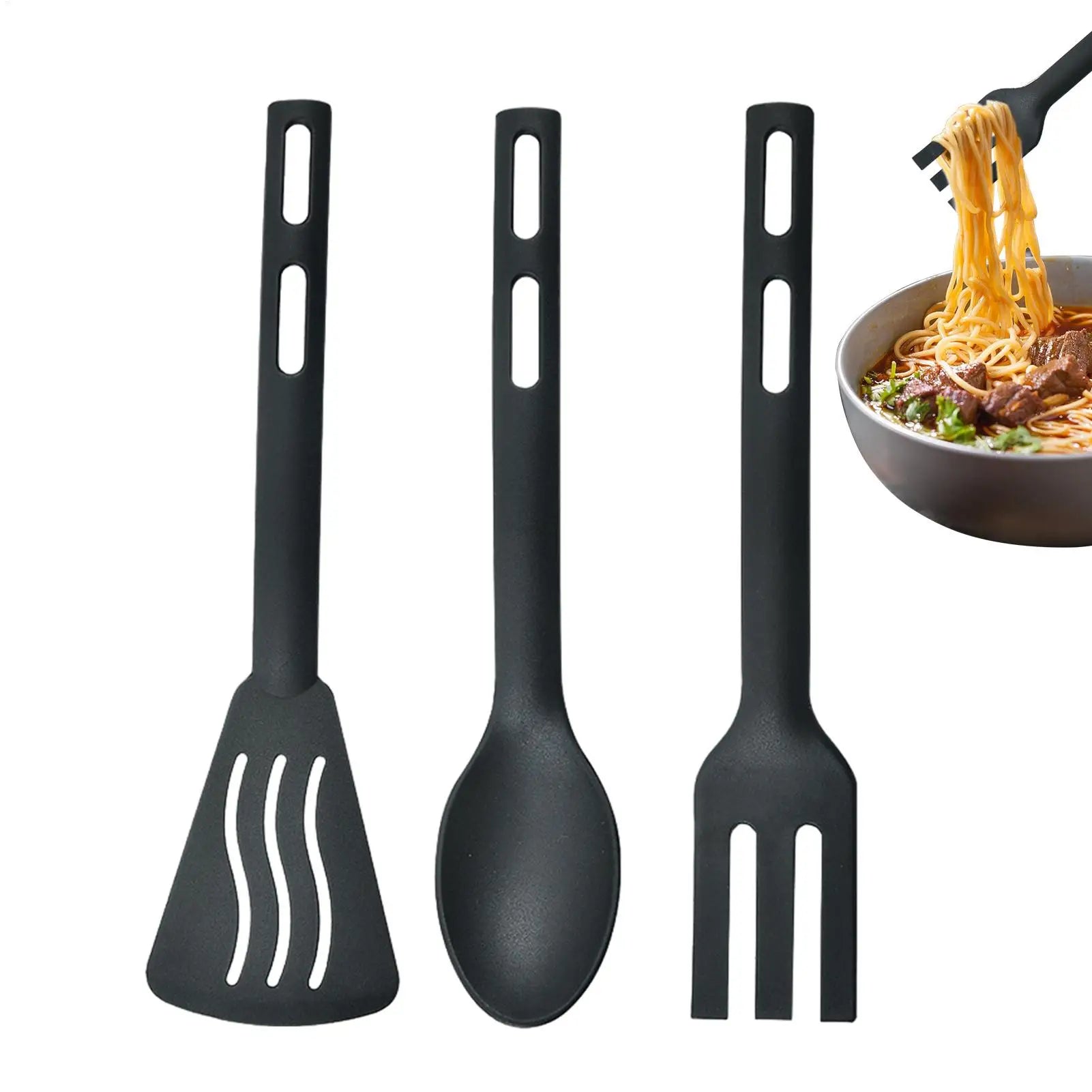 Kitchen Tool Set Nylon Cooking Tools Set Sturdy Cutlery Kit With Non-Stick Spatulas Comfortable Handle Cookware Accessories
