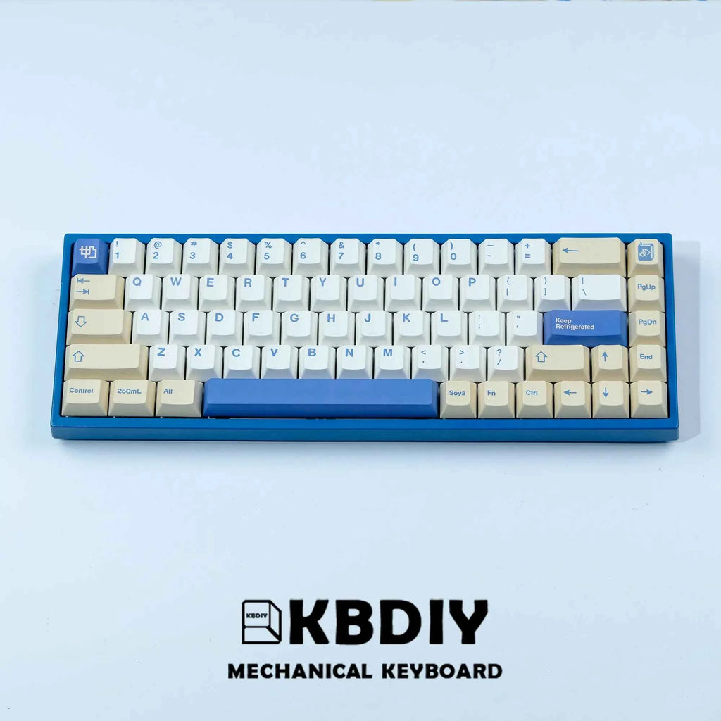 KBDiy 135 Keys/Set GMK Soymilk PBT Keycaps Cherry Profile MX Switch Korean Keycap for Mechanical Gaming Keyboard Custom Key Caps