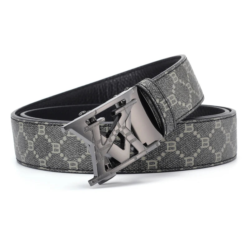 Men's Belt Luxury Design Automatic Buckle Waist Belt Fashion Letter Printed Belt Business Casual Belt For Men Jeans