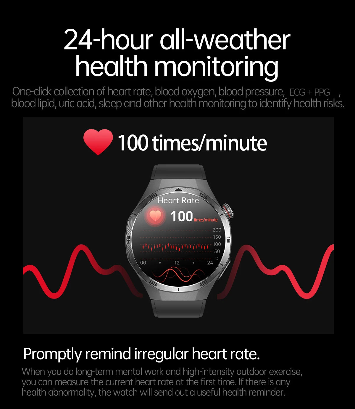 2025 New ECG+PPG Three High treatment Smart Watch Lipids Uric acid Blood pressure Smartwatch Men NFC Sport HD Call Health Clock