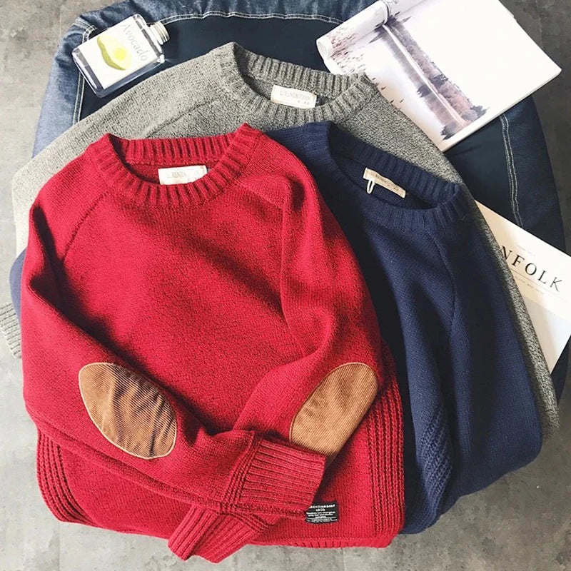 Sweaters Male 2026 Winter New Style Thick Warm Sweater Men Youth O-neck Sweaters Autumn Men's Wool Pullovers Size Plush M-5XL