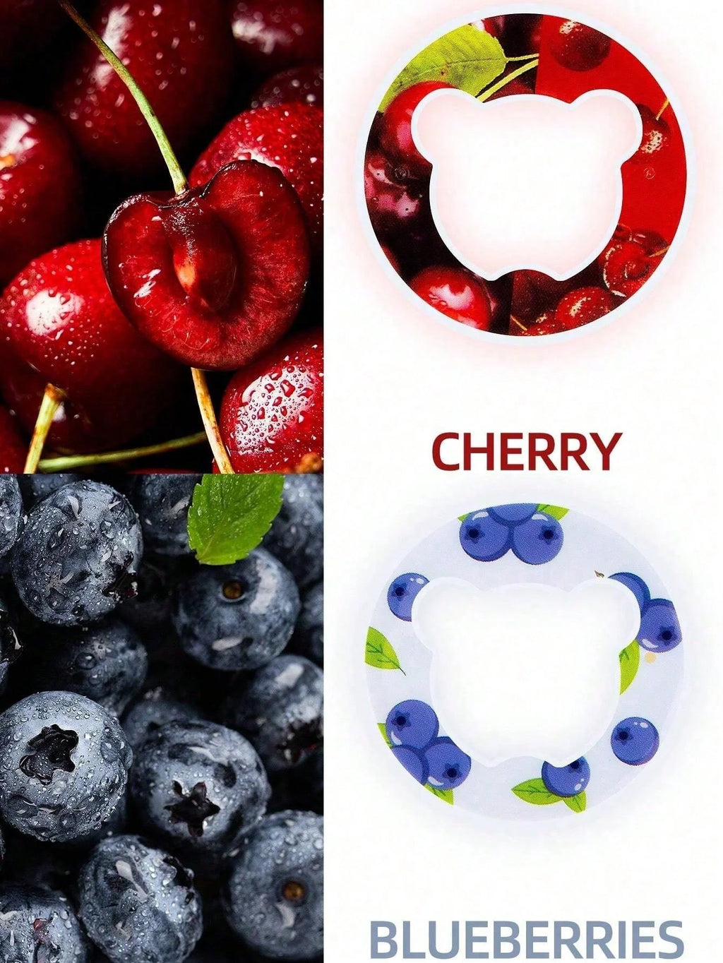 1pc Multi Flavour Fruit Flavour Rings For Water Cups, Little Bear Shape Flavour Rings For Water Cups Flavour Rings Drinking Tool