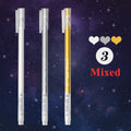 3 Pieces/Set Creative White Ink Gel Pen 0.6mm Highlight Marker Pen for Student Stationery Drawing Art Writing School Supplies