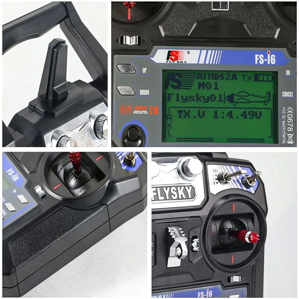 Flysky FS-i6 FS I6 2.4G 6ch RC Transmitter Controller FS-iA6 / FS-iA6B Receiver For RC Helicopter Plane Quadcopter Glider