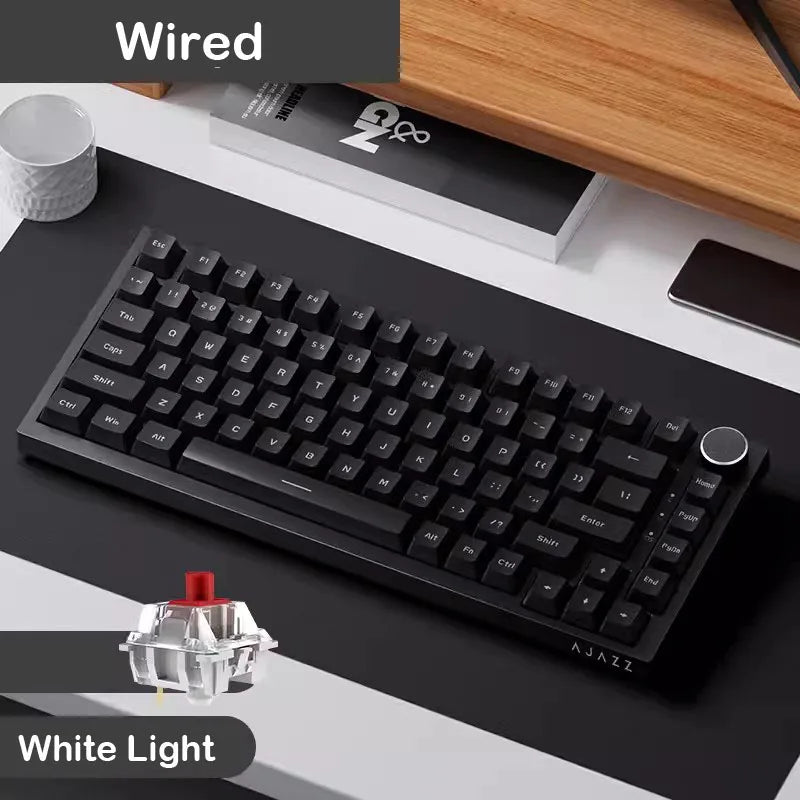 AK820 Black Color 75% Mechanical Gaming Keyboard RGB – PBT Keycaps, Anti-Ghosting
