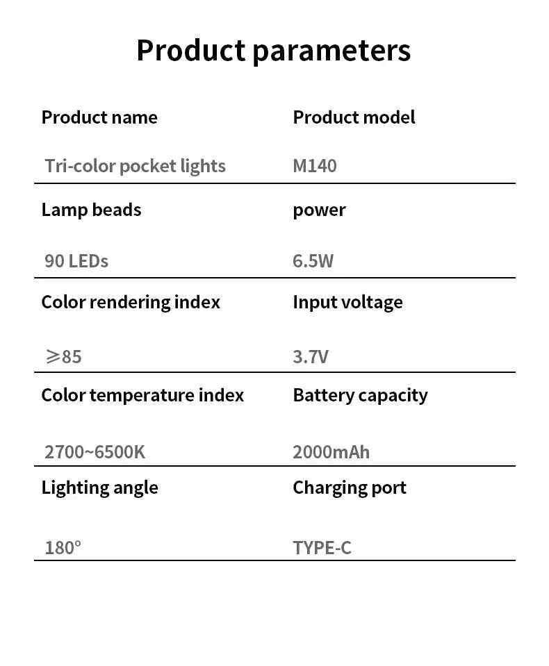 Rechargeable LED fill light 3 color temperature modes portable pocket light For cell phones laptops makeup youtube selfie videos