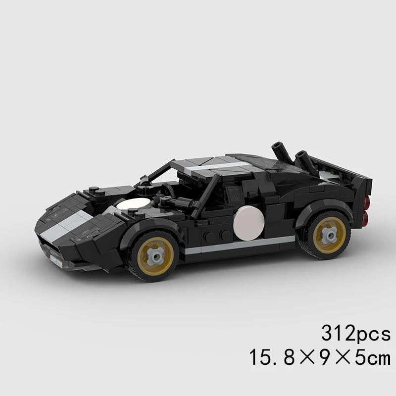MOC Car Speed RX7 AE86 Chiron R8 Creative Racing Vehicle Model Building Block Super Race brick City Rally Sport Toy Technical