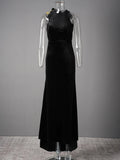 DEAT Elegant Dress Bowknot Ribbon Backless Zip Sleeveless Mermaid Women's Evening Party Dresses 2026 Spring New Fashion 35Z1299