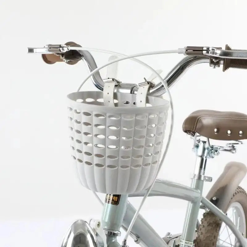 Kids Bike Basket Durable Storage Basket With Adjustable PU Straps Handlebar Basket For Children Girls Outdoor Biking Toddlers