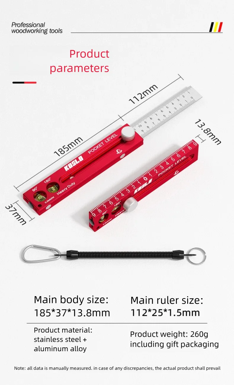 Woodworking ToolsRuler Precision Pocket Ruler Slide Ruler Inch/Metric T-Track Metal Slide Stops Aluminum Precision Rulerler