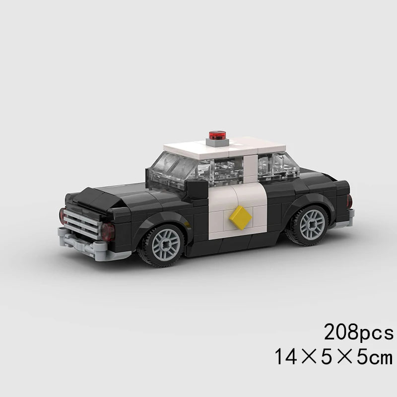 MOC Car Speed RX7 AE86 Chiron R8 Creative Racing Vehicle Model Building Block Super Race brick City Rally Sport Toy Technical