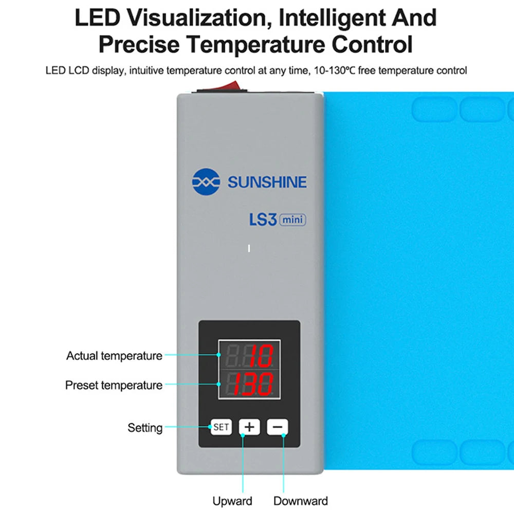 SUNSHINE LS3-Mini LCD Screen Separator Heating Table Separation Pad for Mobile Phone and Tablet Repair Screen Disassembly Tool