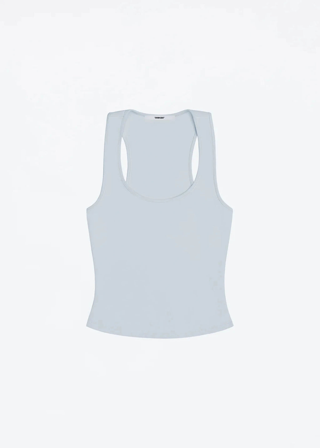 Tank Classic X-shaped Backless Baby Blue and Misty Gray Multi-color Comfortable Elastic Waist Tight Fit Backless Top
