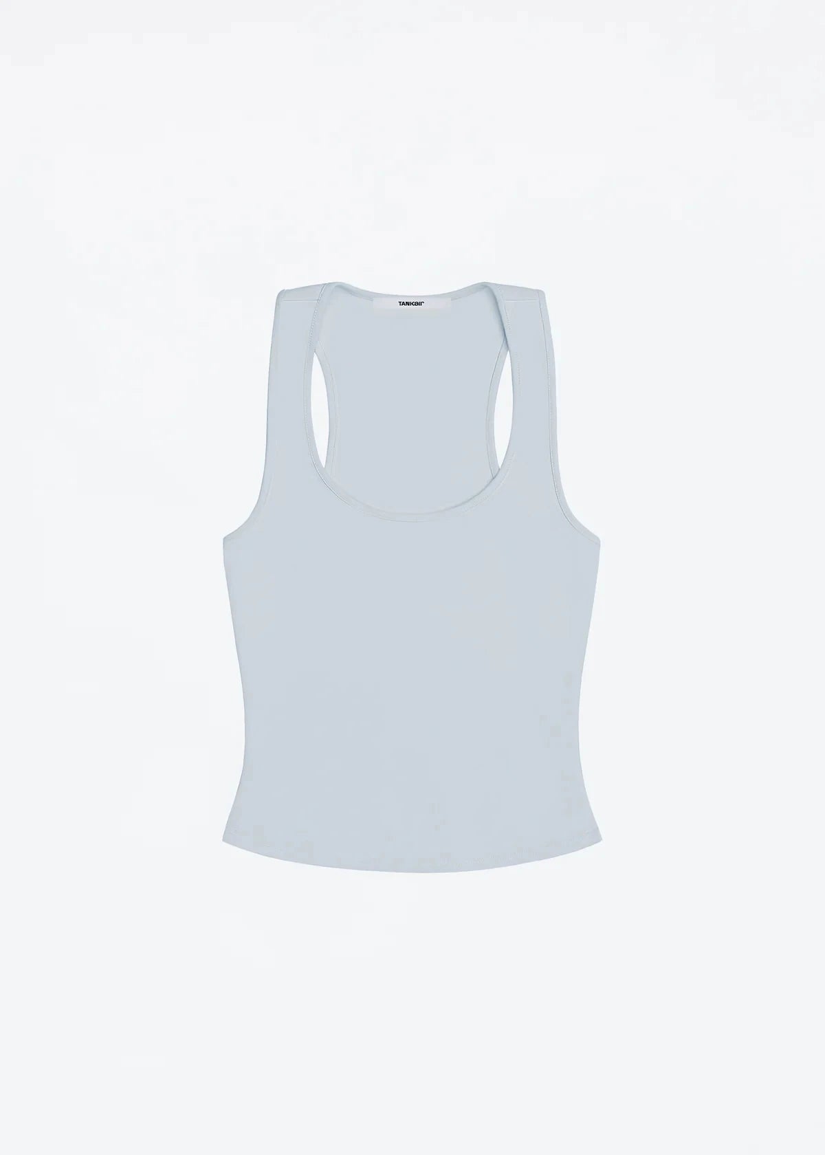Tank Classic X-shaped Backless Baby Blue and Misty Gray Multi-color Comfortable Elastic Waist Tight Fit Backless Top