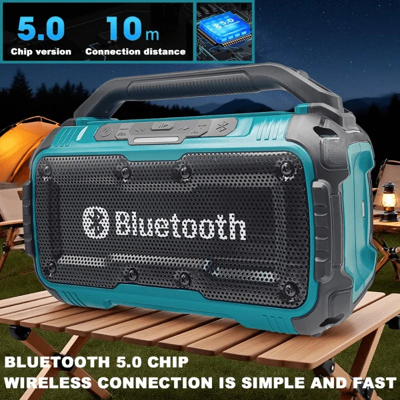 Makita Cordless Bluetooth Speaker Portable Surround Speakers Dual Channel Subwoofer Loudspeaker 18V Battery(No Battery)