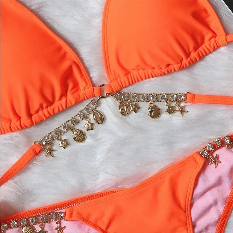 Sexy Bikinis 2026 Women's Solid Color Swimwear Female Swimsuit Swim Wear Bathing Suit Brazilian Bikini Set Beachwear Pool Bather