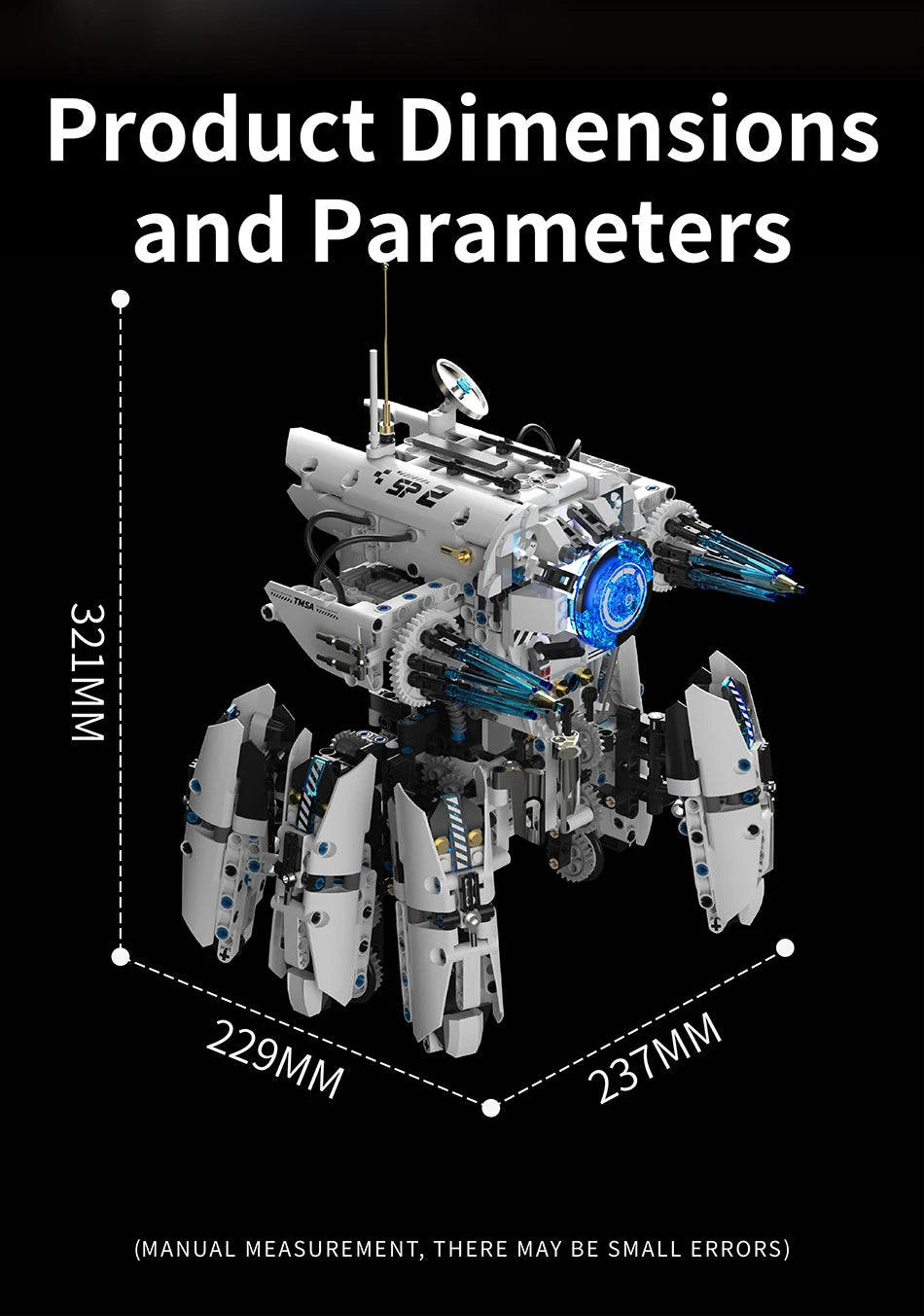 Technical Programming Hexapod Robot Science Fiction War Machine Building Blocks City Remote Control Robots Bricks Toys Boys Gift