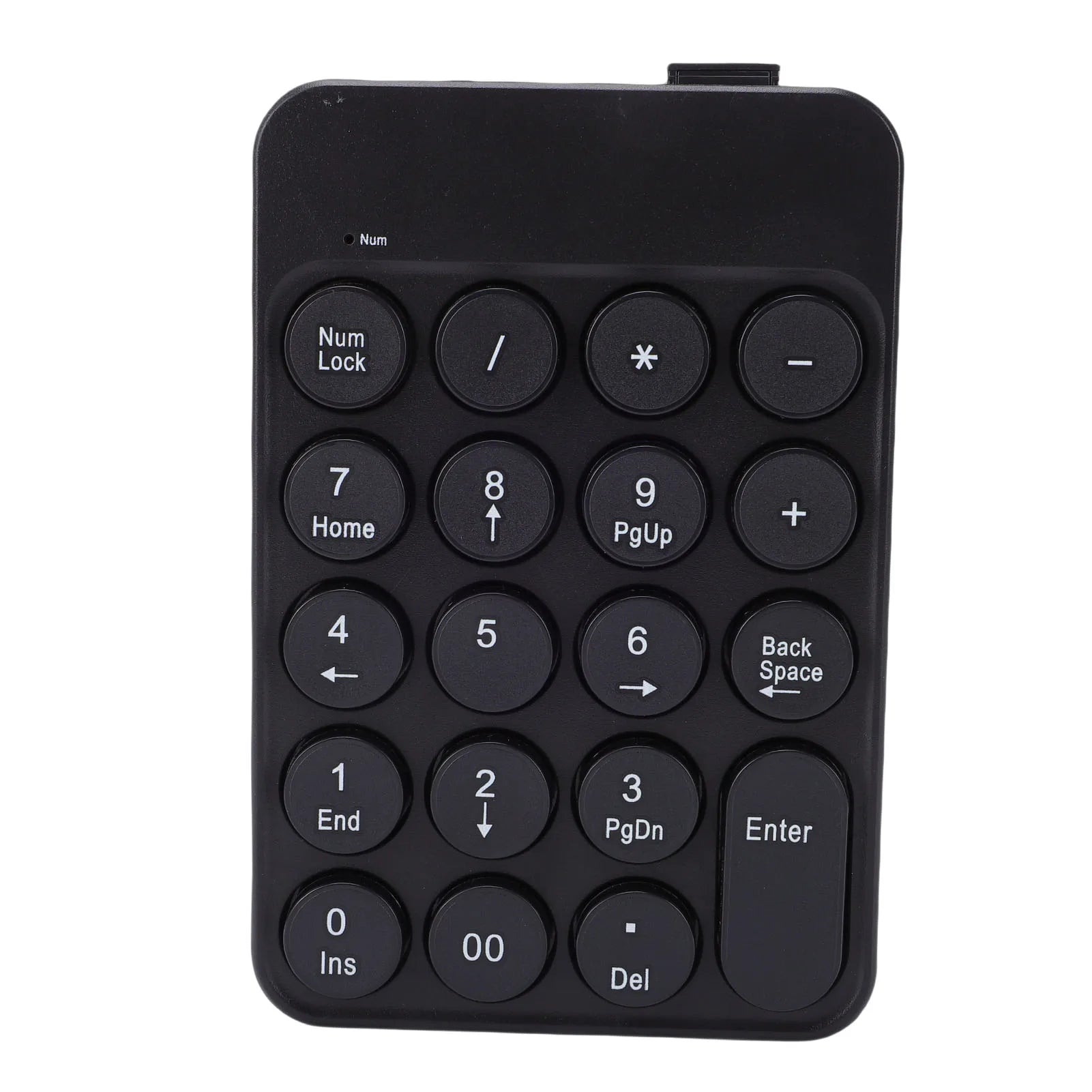 Mini Numeric Keypad with Round Keycaps 2.4G Wireless & BT Portable Financial Accounting Numpad Number Keyboard for PC Laptop