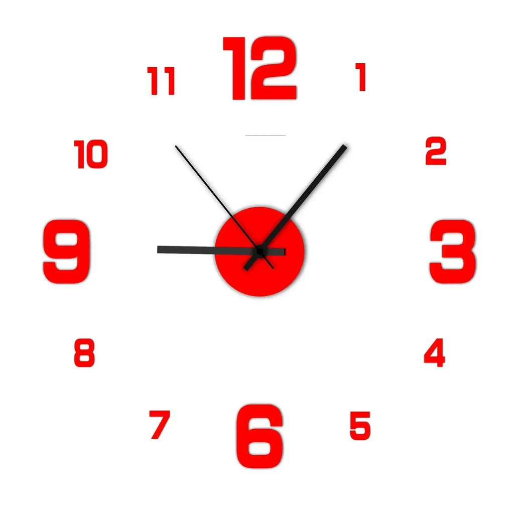 DIY Modern Design Large Wall Clock Fashion Decorative Living Room Wall Clock Home Decoration Clocks Decor Decoration for Bedroom