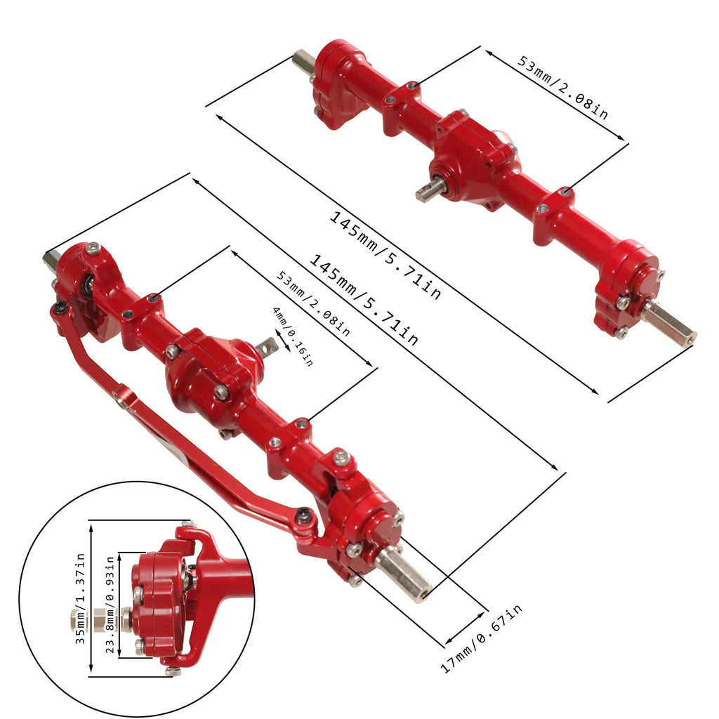 Metal chassis pull rod shock absorber transmission shaft 370 gearbox assembly For MN82 LC79 82S 82Por 1/12 RC Car Upgrade Parts