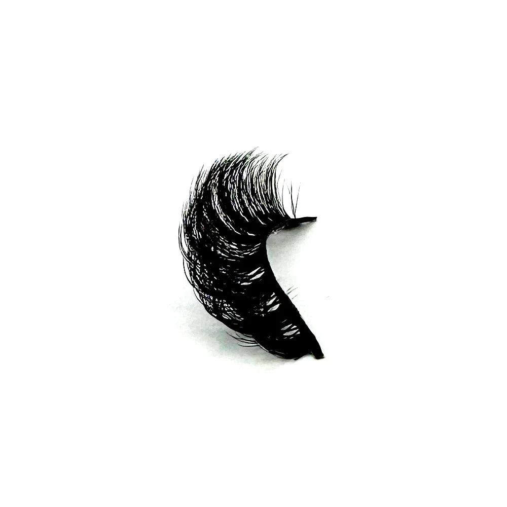 Cat Eye Eyelashes 3D Natural False Lashes D Curl Fluffy Soft Cross 5 Pairs Manga Lashes Wispy Natural Eyelash Extension Makeup