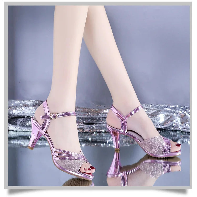 2025 Fashion Open-toe Sandals Summer New British Style Fish Mouth Shoes Women Buckle Lacquered leather High Heels Zapatos Mujer