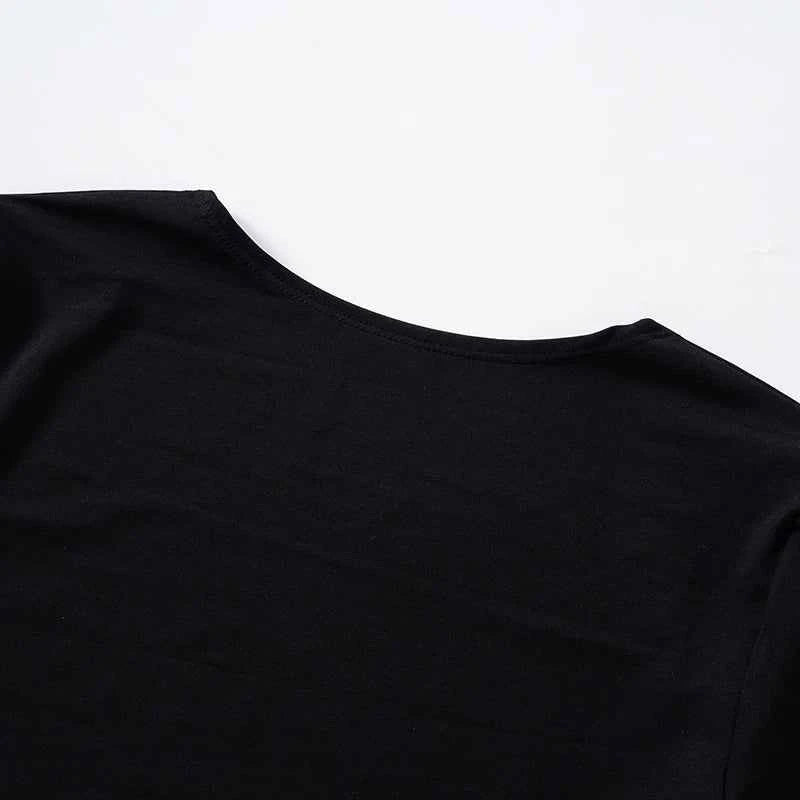 Backless Short Sleeve Blue Y2K Crop Top Women Casual O Neck  Summer T Shirts Sexy Vintage Cut Out