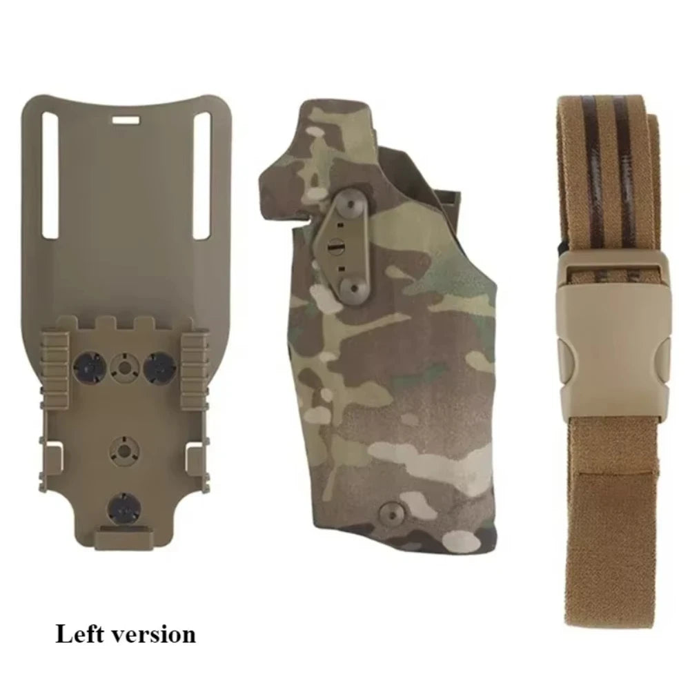 Tactical Gun Holster Glock17 Gen4 with X300 X300U Flashlight Quick Release Drop Leg Holsters Right Left Hand Pistol Gun Carry