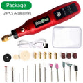 USB Cordless Rotary Tool Kit Woodworking Engraving Pen DIY For Jewelry Metal Glass Mini Wireless Drill With 24PCS Accessory