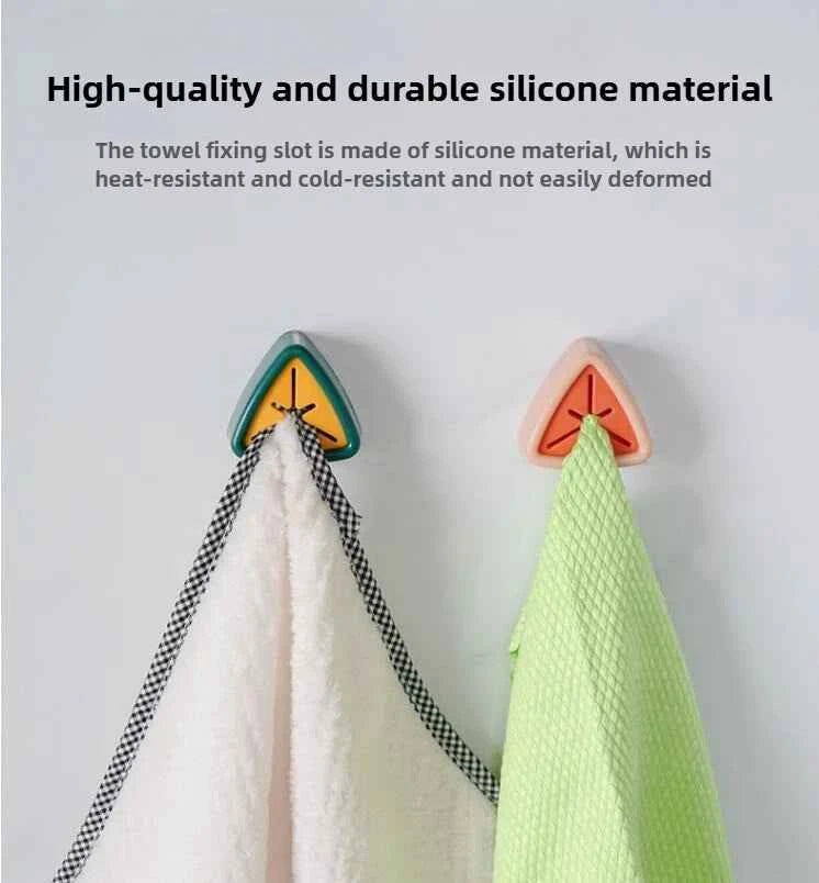 Towel Plug Holder Self Adhesive Wall Mounted Bathroom Hook Storage Rack Waterproof Kitchen Rag Dishcloth Clip Organizer Hooks