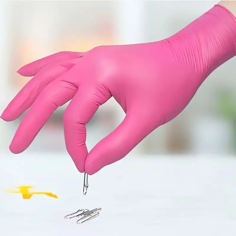 Fuchsia Nitrile Disposable Gloves – Powder & Latex Free
