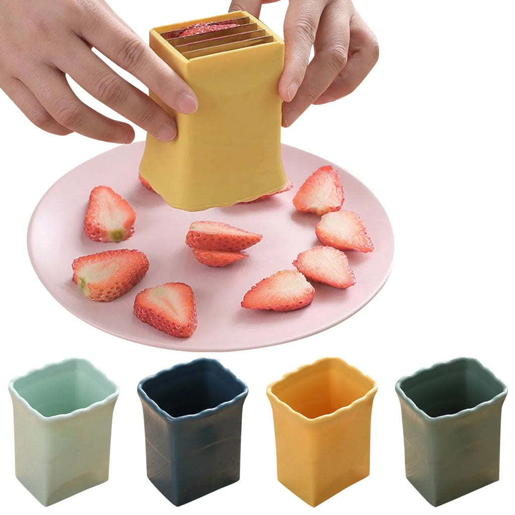 Stainless Steel Fruit Slicer, Egg & Strawberry Cutter, Banana & Vegetable Cutter, Kitchen Fruit Slicing Tool