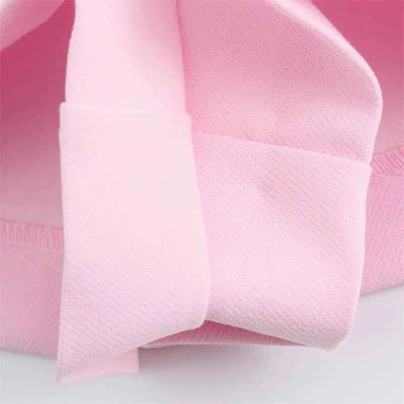 2025 Y2K Asymmetric Cyber Pink Low-Rise Skirt  Bralette Combo Fade-Resistant Streetwear + Crystal White Version