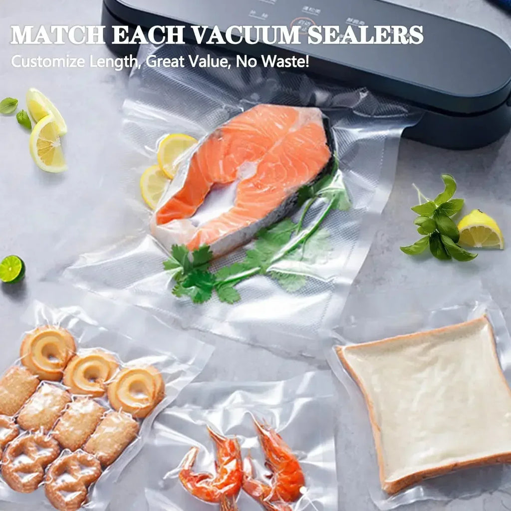 50PCS Net Pattern Vacuum Bag Food Bag Household Fresh-Keeping Bag Cooked Food Packaging Bag