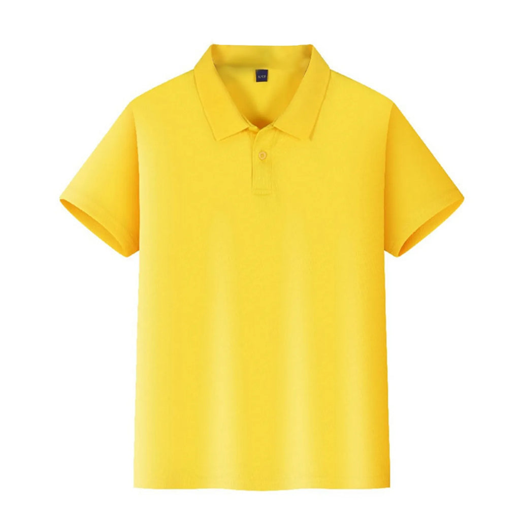 Polo Shirts Kids Basic Simple School Student Uniforms Class Uniforms Cultural Shirts Quick-Drying Turn-Down Collar for 6-11years