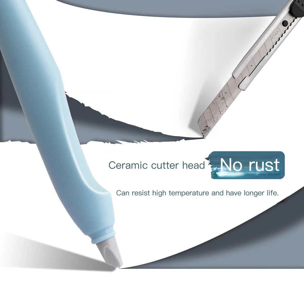 Pen Knifes Ceramic Cutter Utility Knife for Art Precision Carving Knife Micro Retractable Blade Paper Cutting Stationery