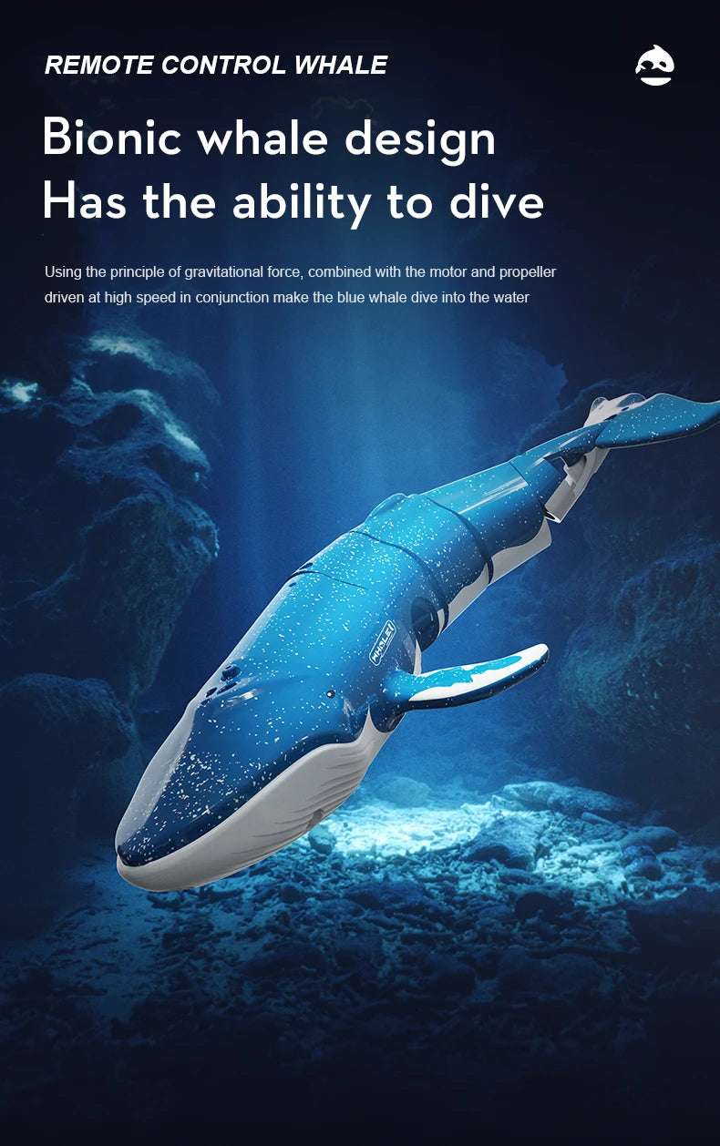 Underwater RC submarine Remote Control Whales shark Submarines Boat toy Ship Diving In Pools Lake Gift water toys for children