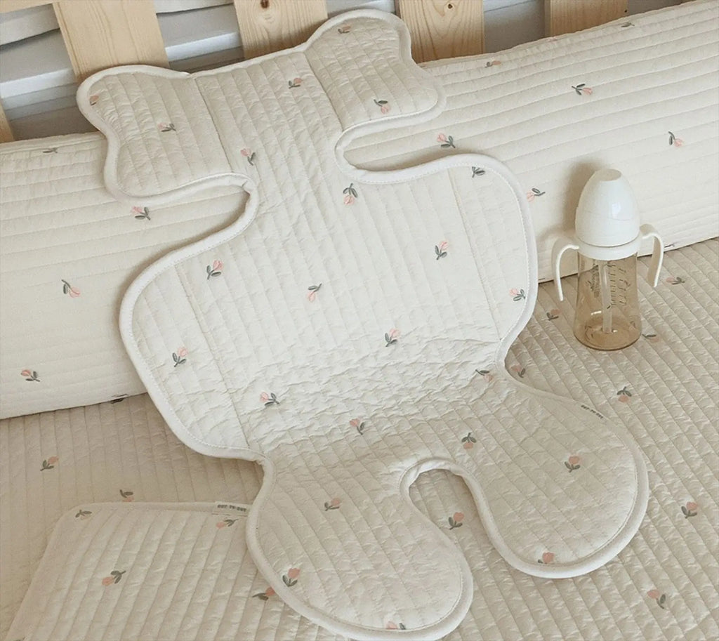Baby Stroller Liner Breathable Soft Cotton Newborn Car Seat Cushion Seat Pad Infant Pushchair Mattress Mat Kid Pram Accessories