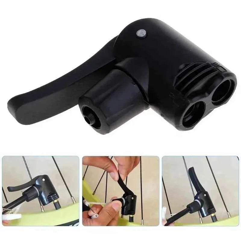 DOMEN Bicycle Air Pump Conversion Clip 2 In 1 Fast Conversion Head Clip Type Nozzle Car Tire Valve Pump Nozzle Adapter